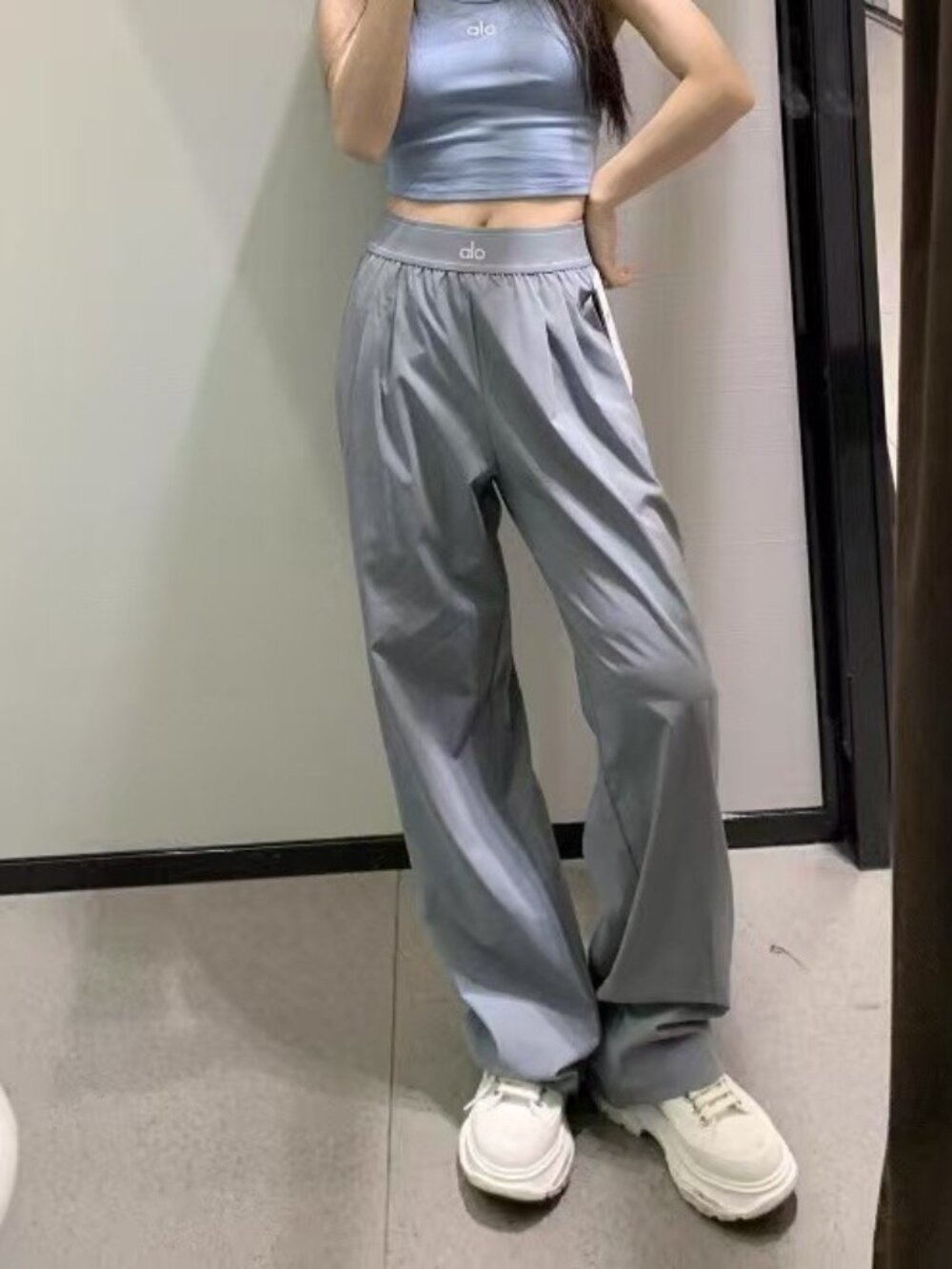 🌌Alo Yoga Suit Up Trouser Steel Grey Regular ✴️ 30-inch Inner Seam Length
